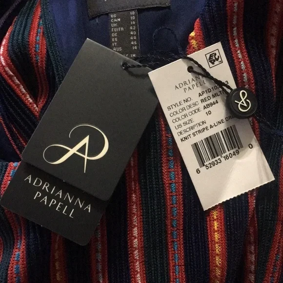 Adrianna Papell Striped Sleeveless Mini Dress - Picture 6 of 11